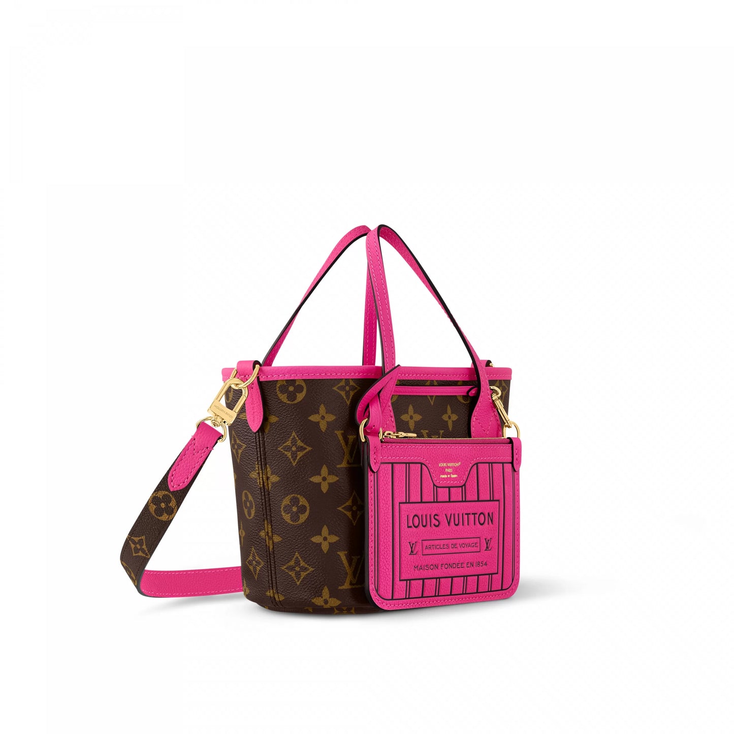 Louis Vuitton M12106 Neverfull Bandoulière Inside Out BB Rose