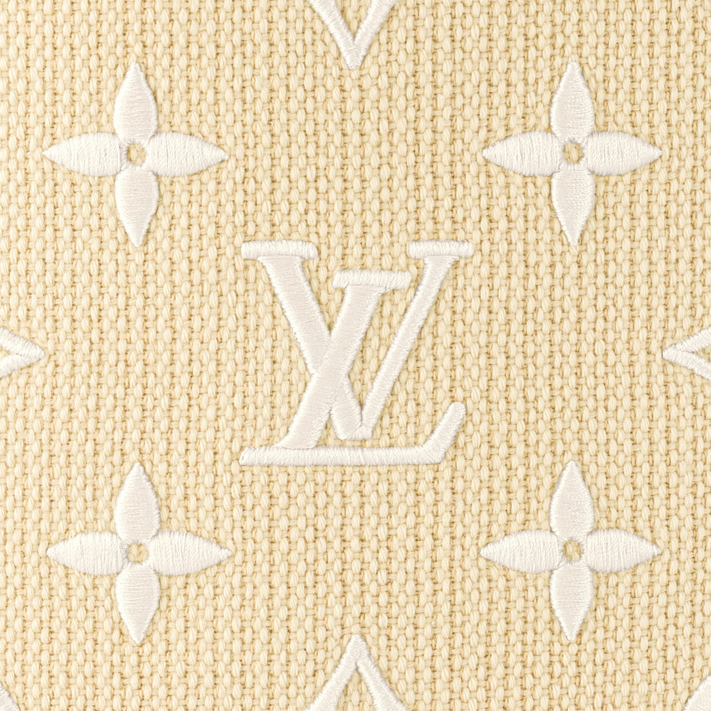 Louis Vuitton M22839 Neverfull MM Lotus Cotton White Beige