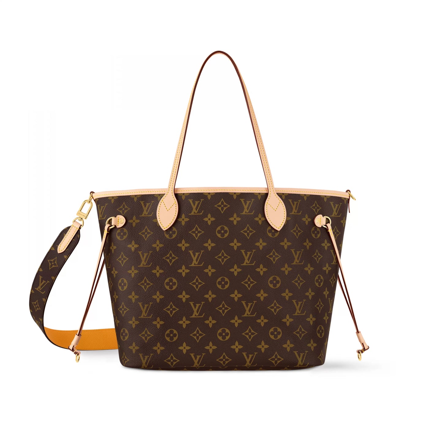 Louis Vuitton M11947 Neverfull Bandoulière Inside Out MM Monogram/Jaune Safran